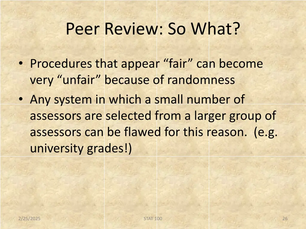 peer review so what
