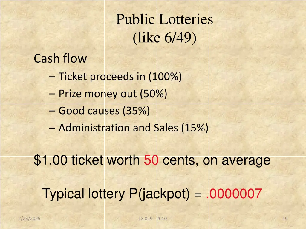 public lotteries like 6 49