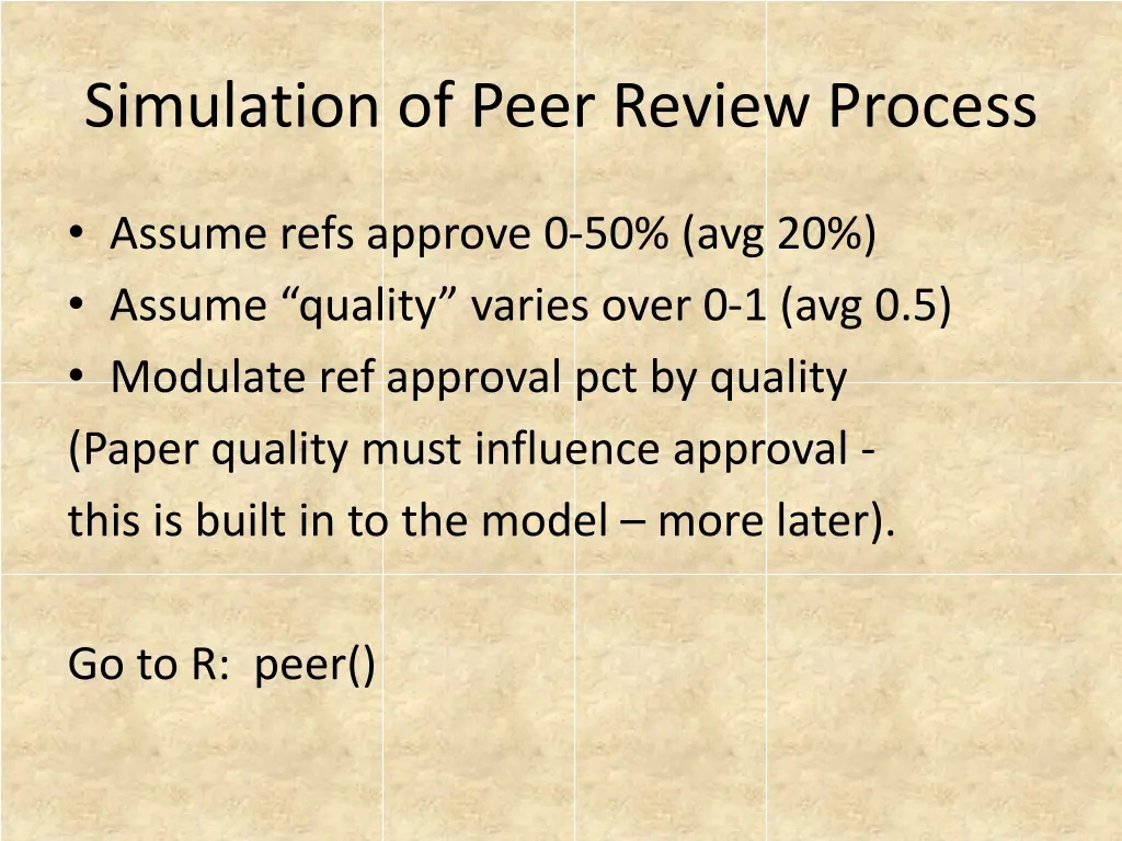 simulation of peer review process