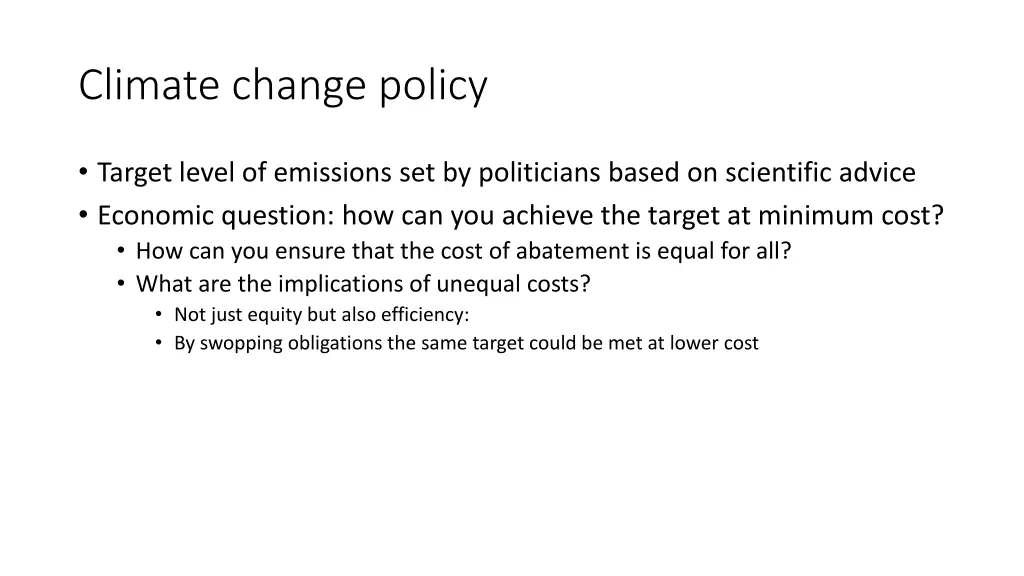 climate change policy