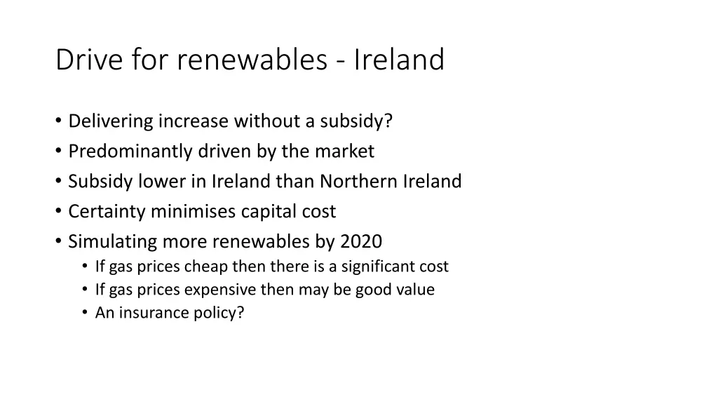drive for renewables ireland