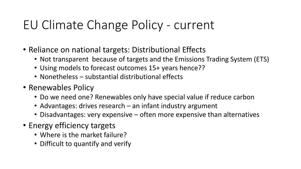 eu climate change policy current