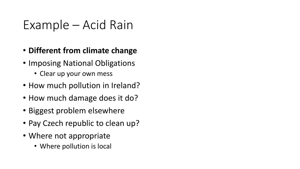 example acid rain