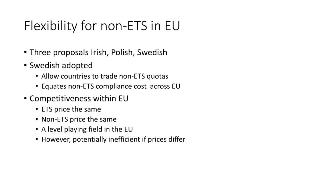 flexibility for non ets in eu