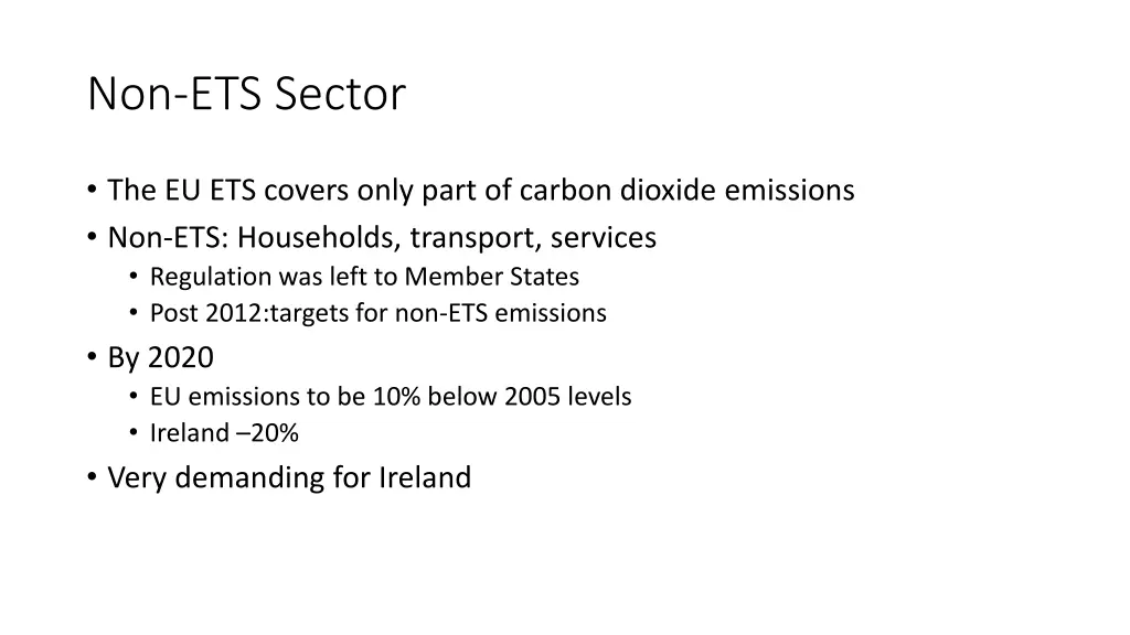 non ets sector