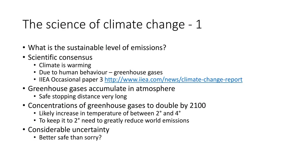 the science of climate change 1