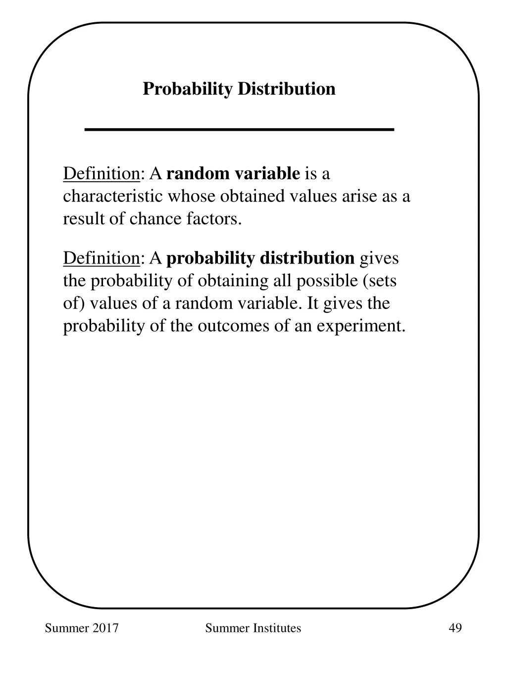 probability distribution