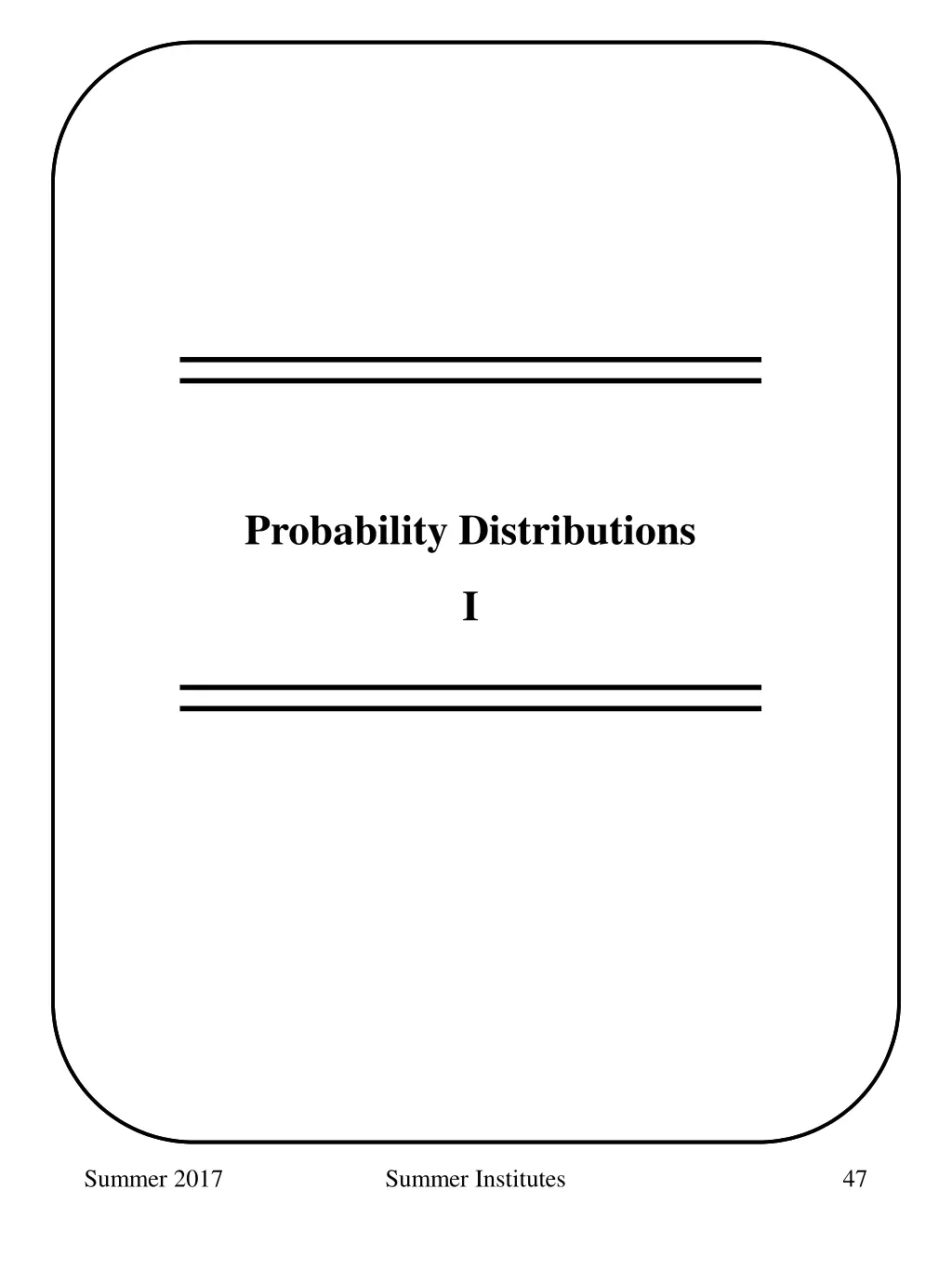 probability distributions