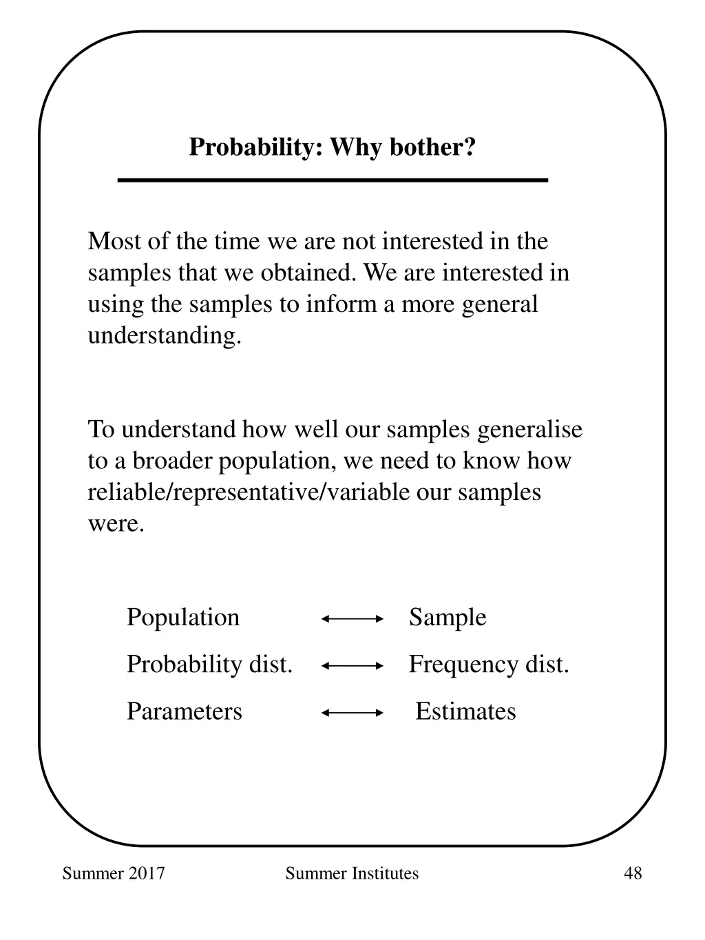 probability why bother