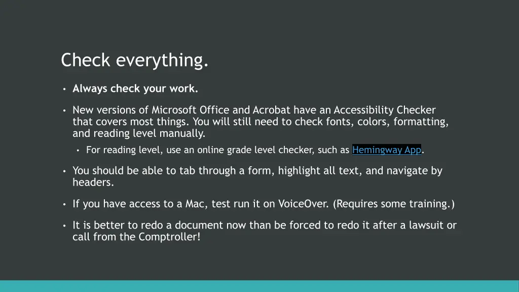 check everything