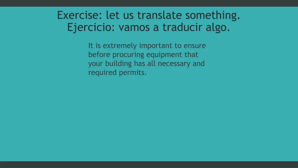 exercise let us translate something ejercicio 1
