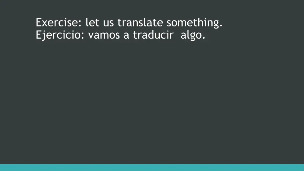 exercise let us translate something ejercicio 2