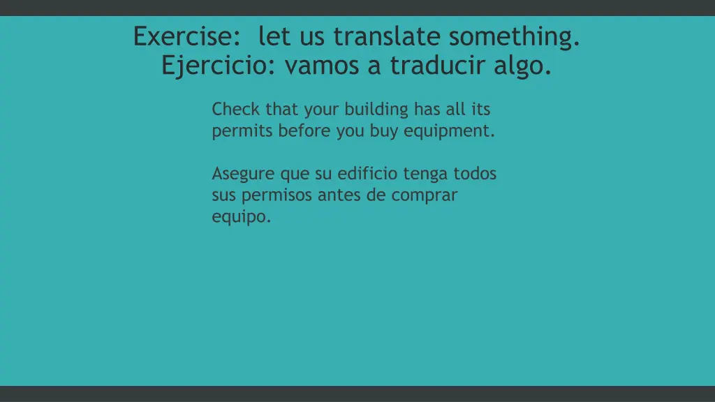 exercise let us translate something ejercicio 4