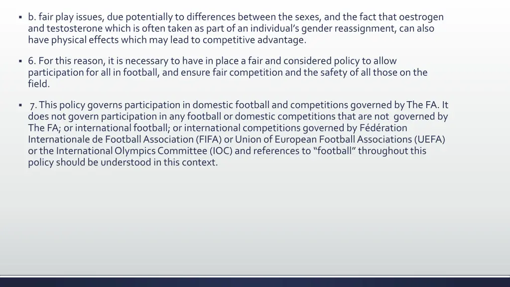 b fair play issues due potentially to differences