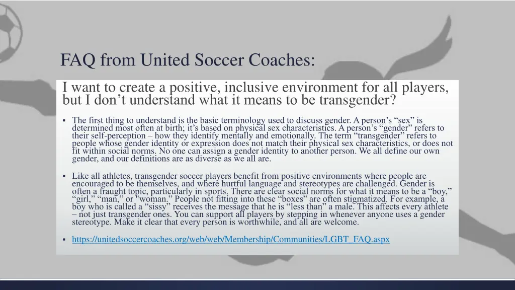 faq from united soccer coaches
