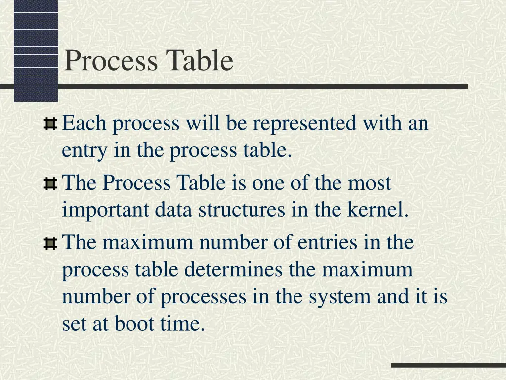 process table