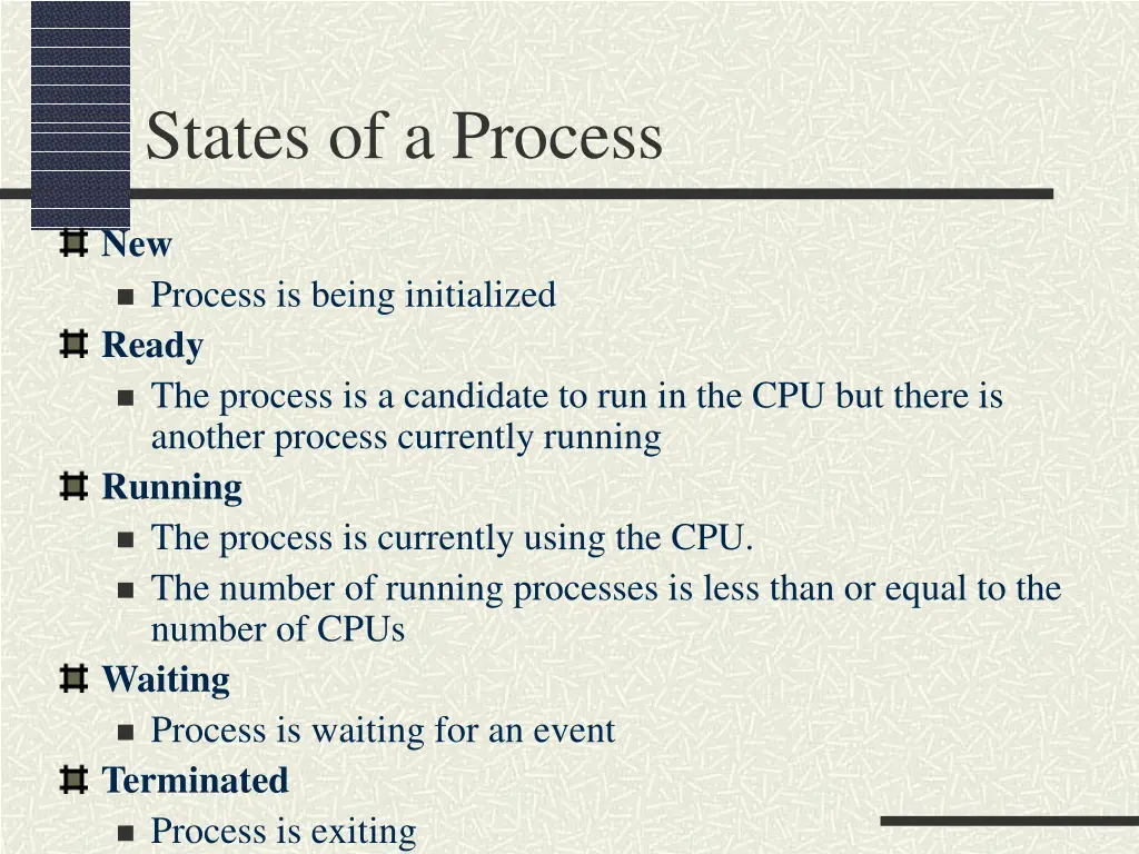 states of a process 1