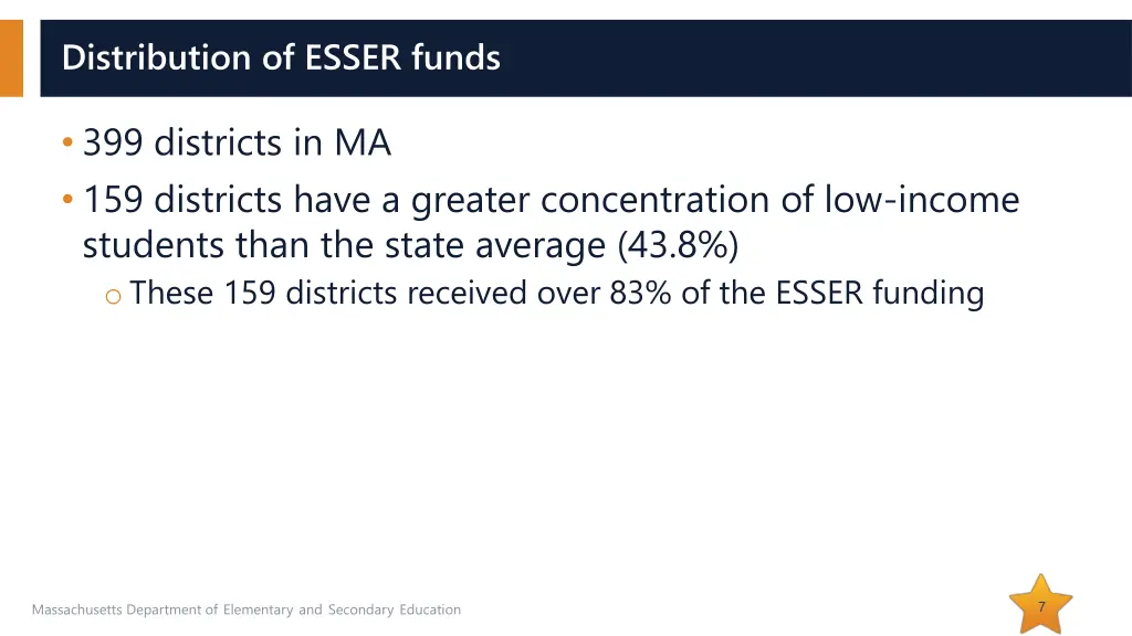 distribution of esser funds