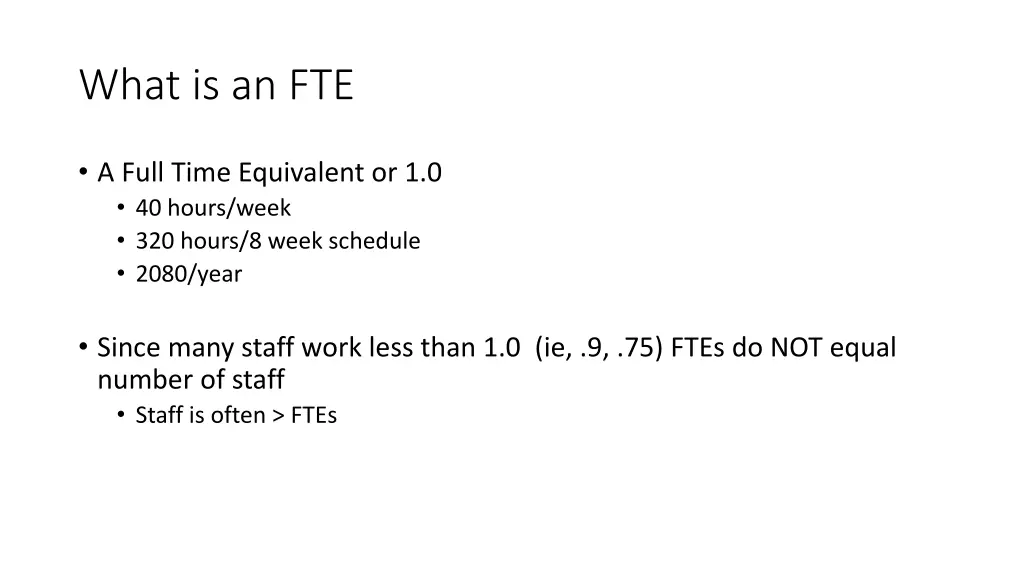 what is an fte
