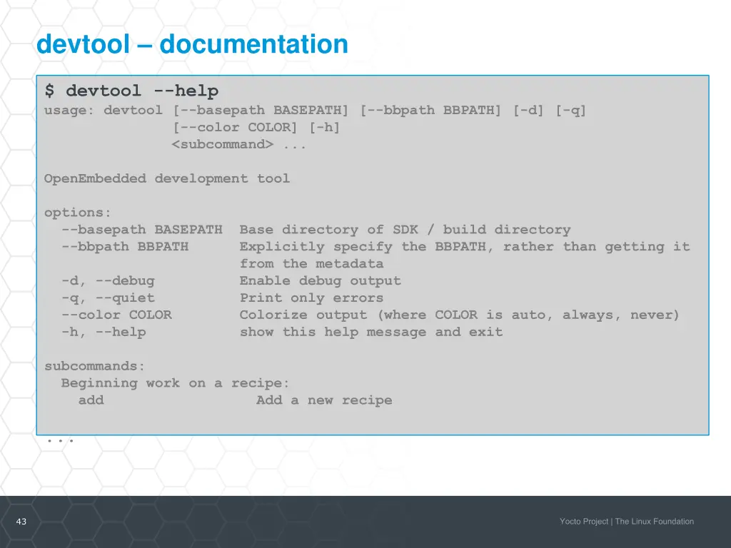 devtool documentation 2
