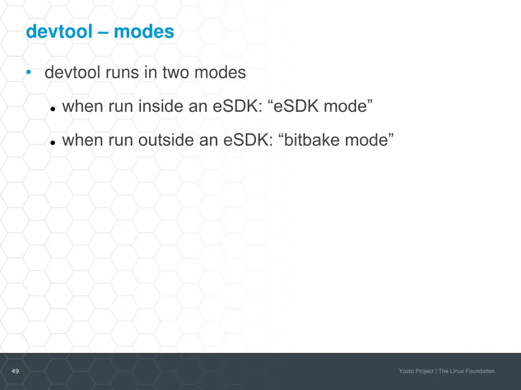 devtool modes