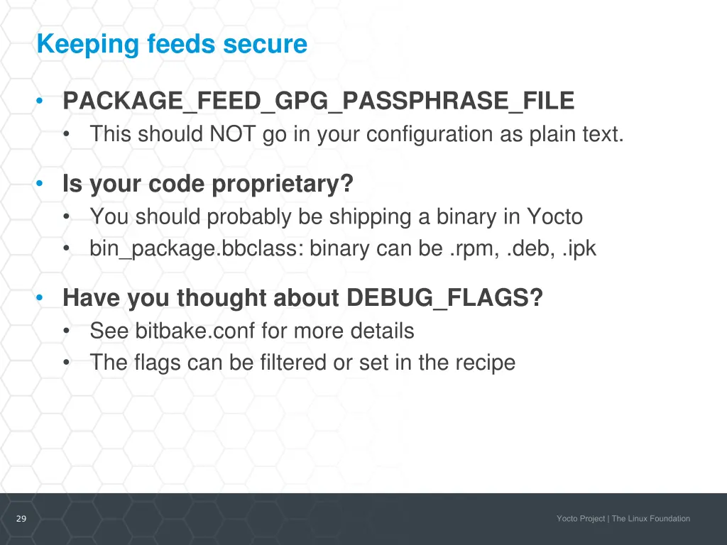 keeping feeds secure