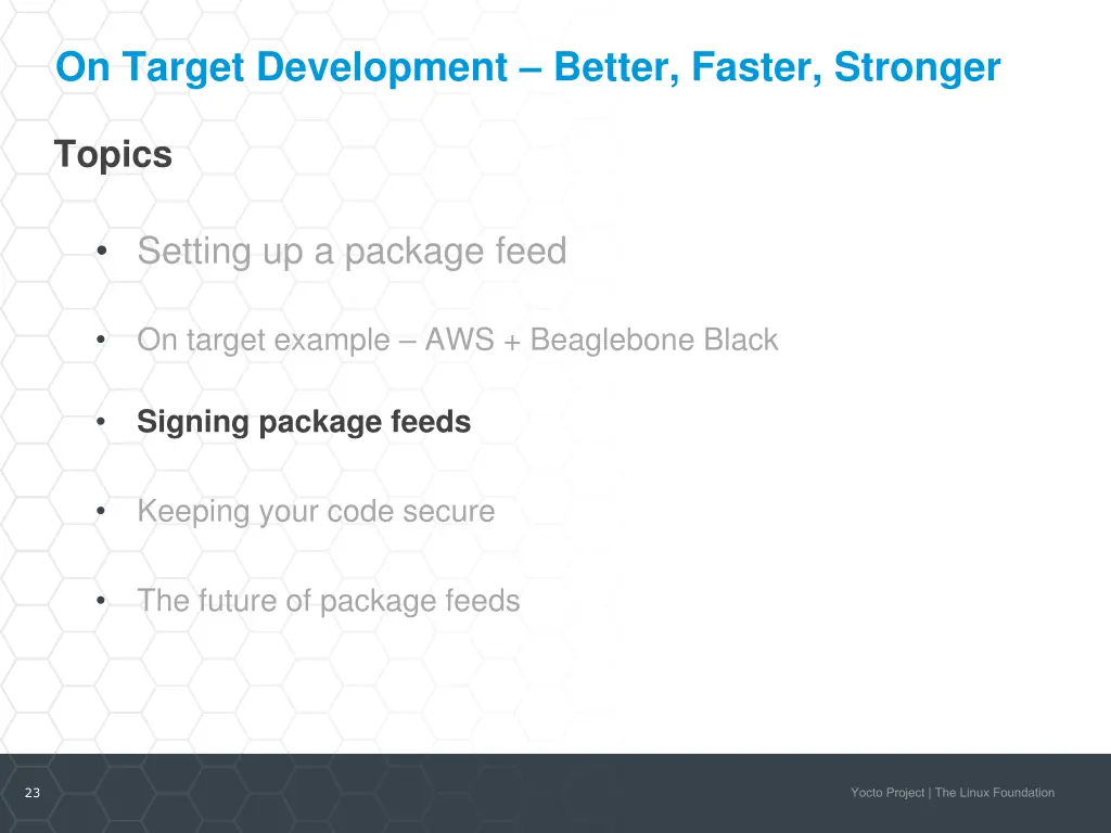 on target development better faster stronger 2