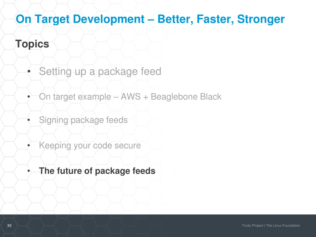 on target development better faster stronger 4