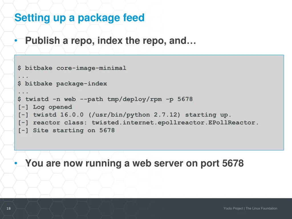 setting up a package feed