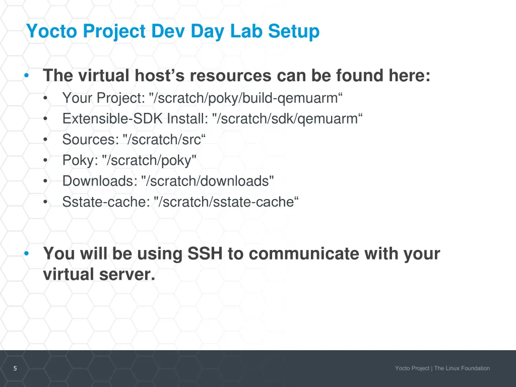 yocto project dev day lab setup