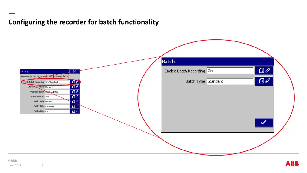 configuring the recorder for batch functionality 1