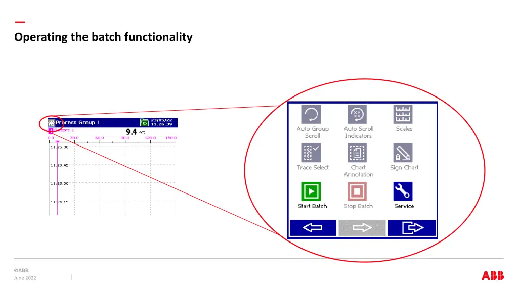 operating the batch functionality