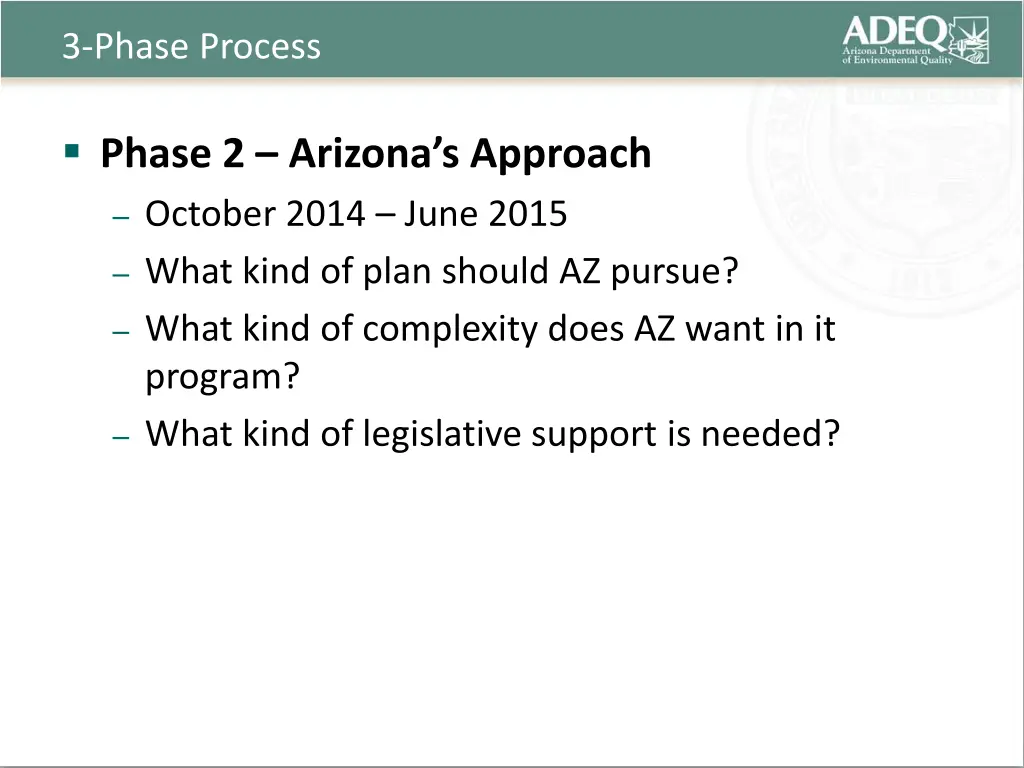 3 phase process