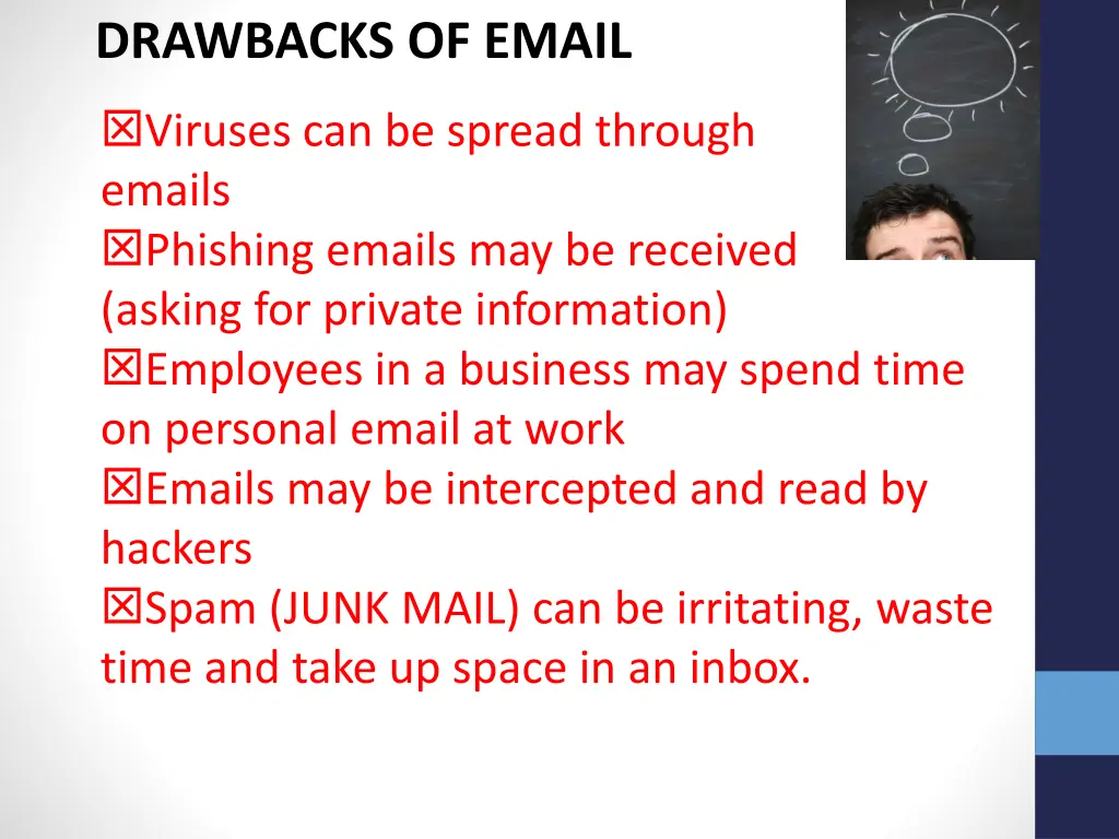 drawbacks of email