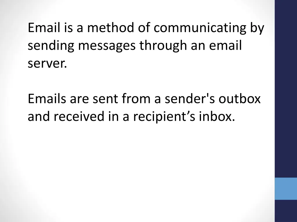 email is a method of communicating by sending