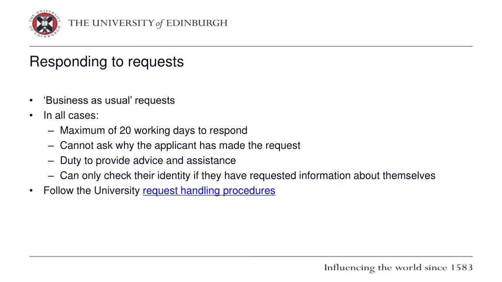 responding to requests