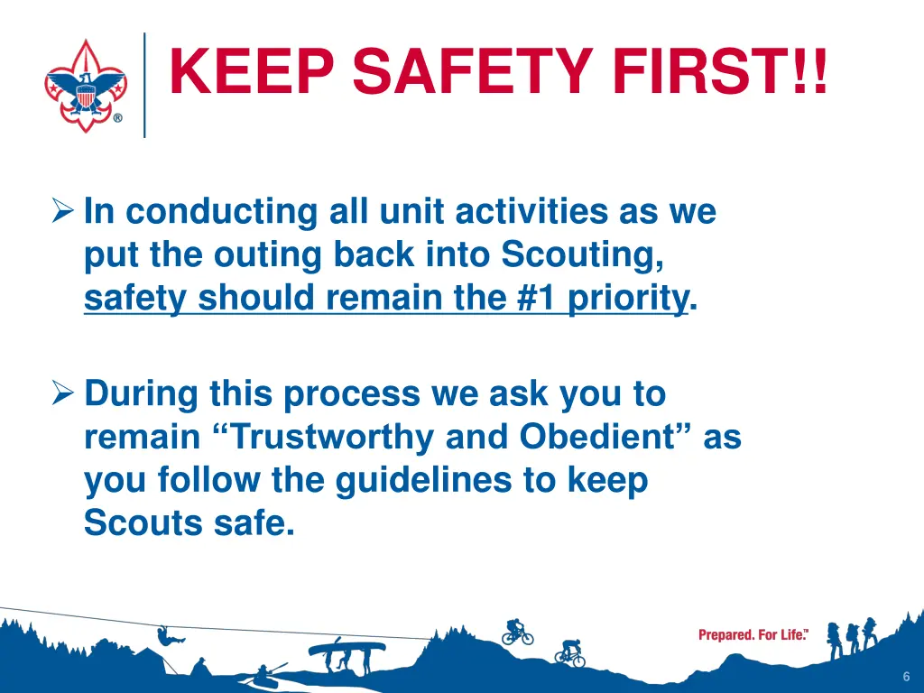 keep safety first