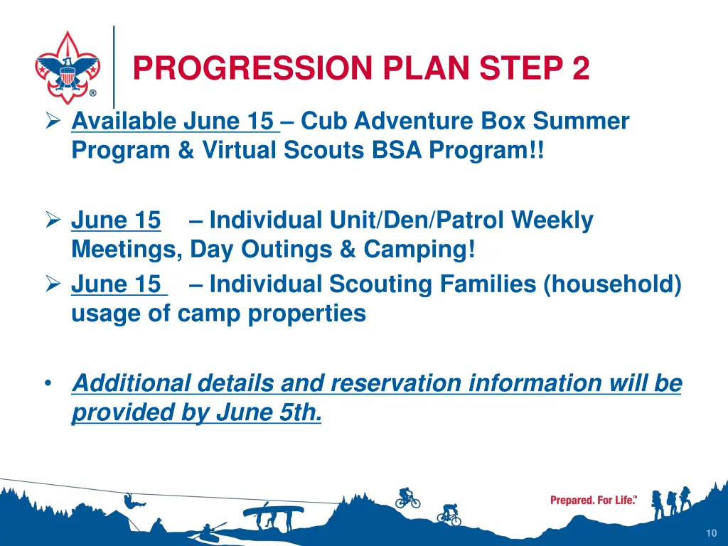 progression plan step 2