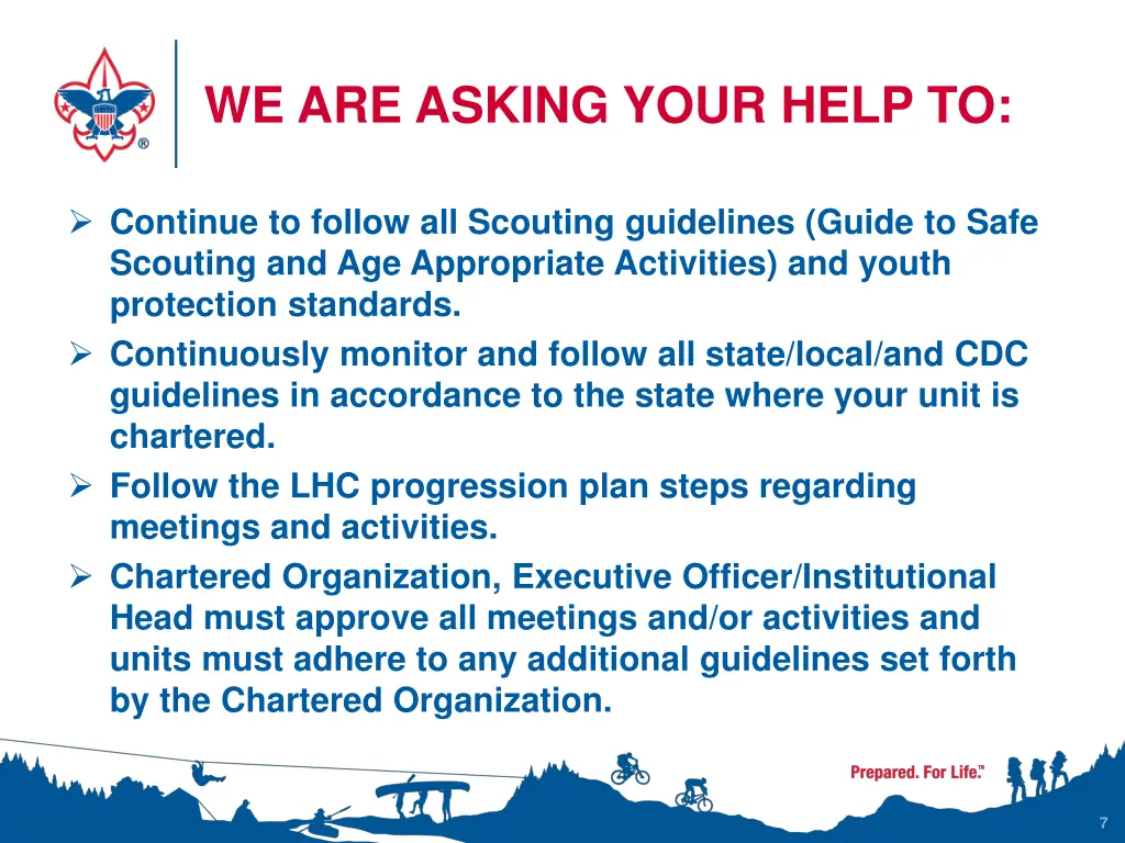 we are asking your help to