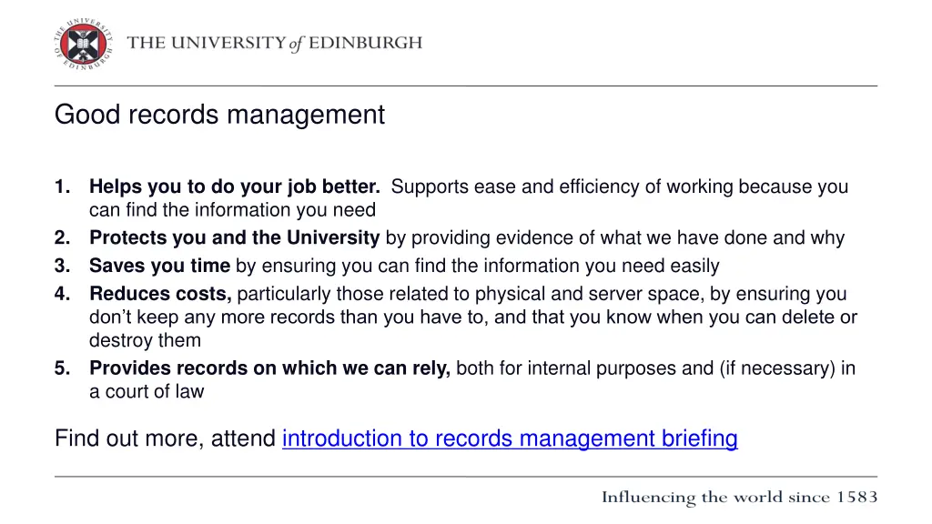 good records management