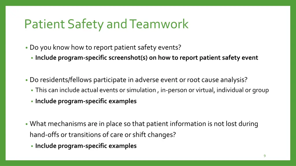 patient safety and teamwork