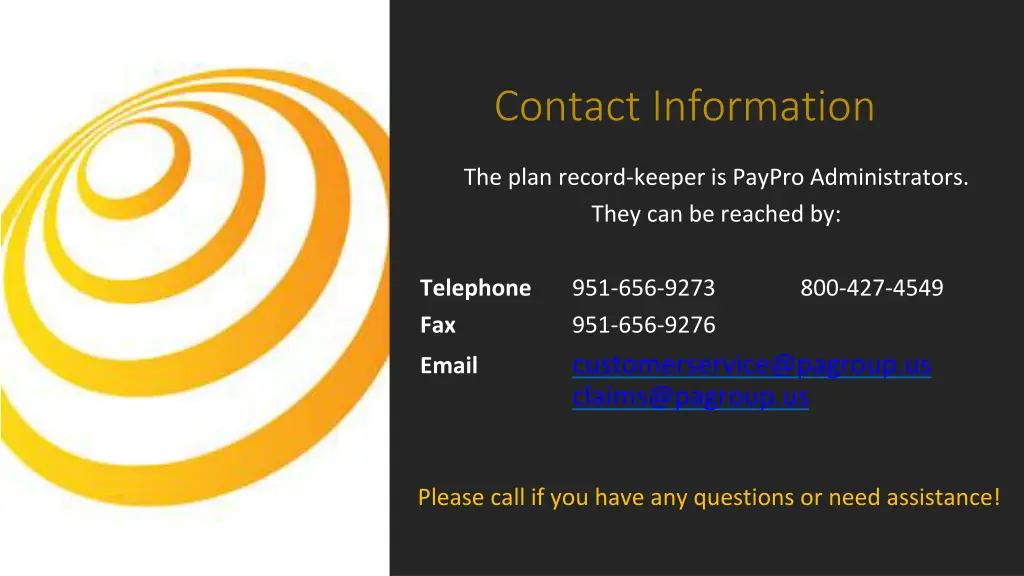contact information