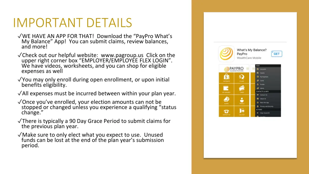 important details we have an app for that