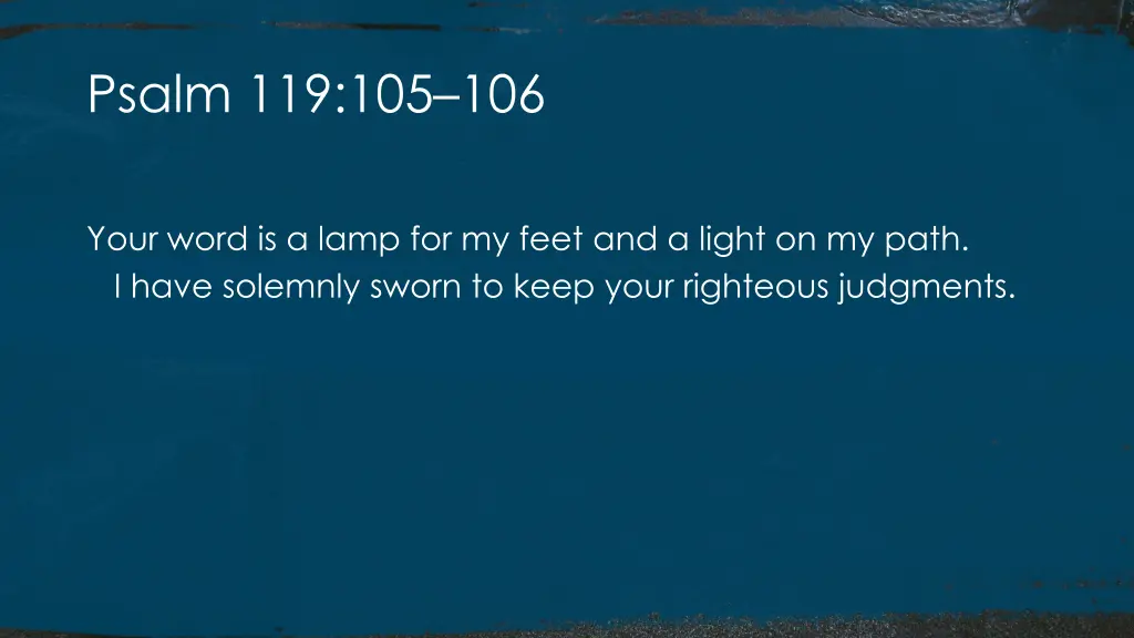 psalm 119 105 106