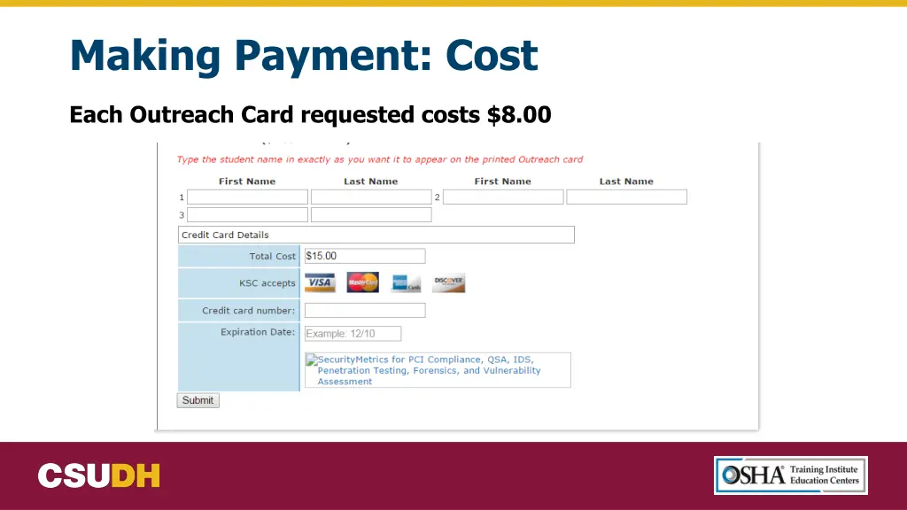 making payment cost