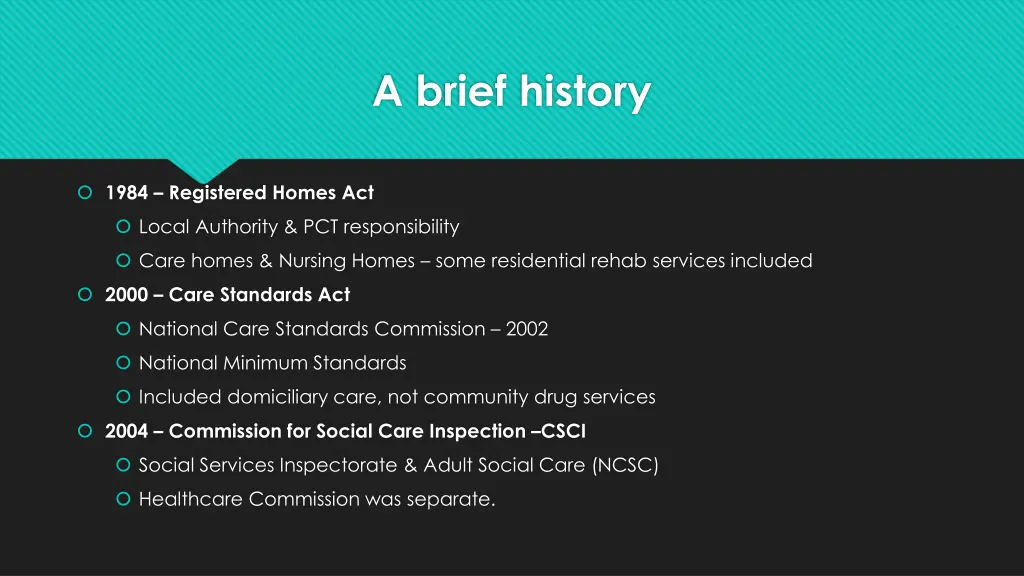 a brief history