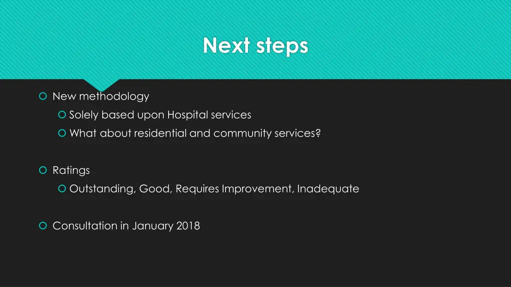 next steps