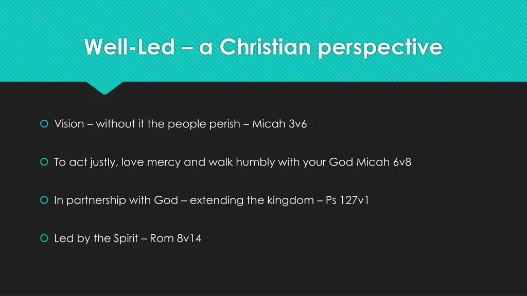 well led a christian perspective
