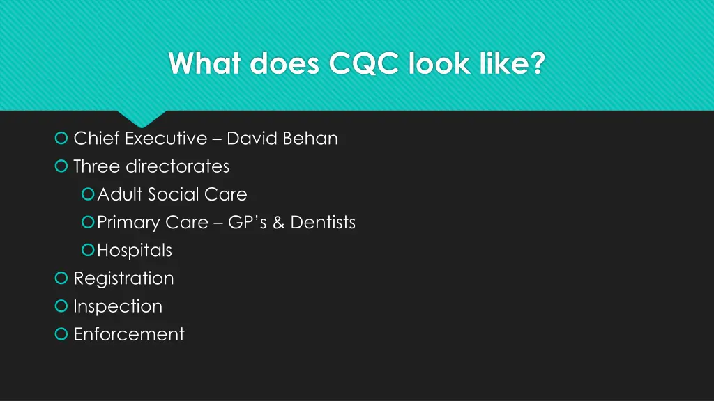 what does cqc look like