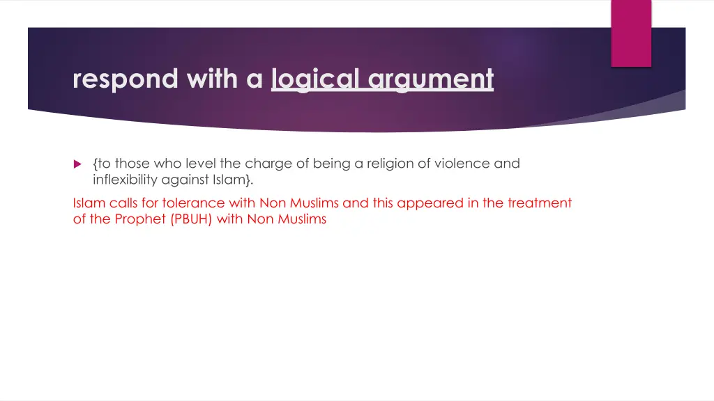 respond with a logical argument 1